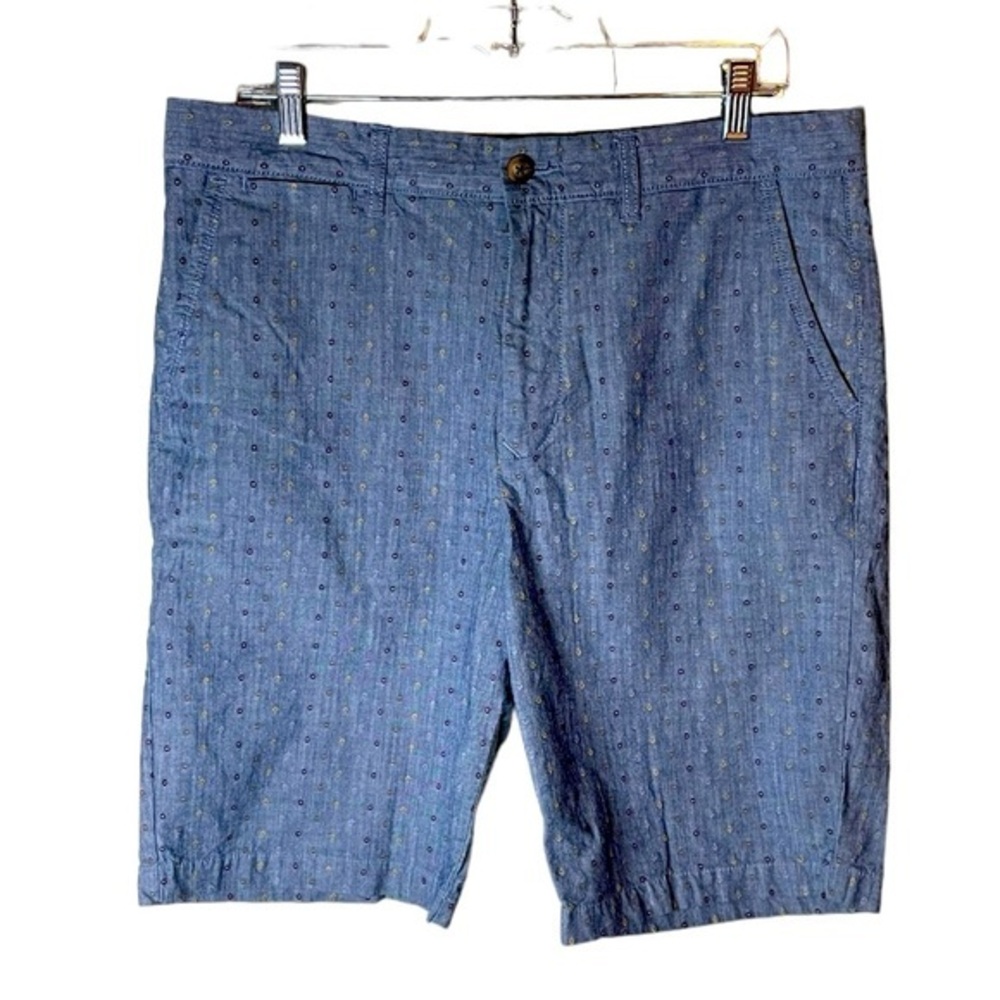 Carbon2Cobalt Men’s Casual Chambray Cotton Shorts Size 34